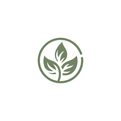 leaf vector design silhouette, eco leaf templet, fresh green leaf logo set icon