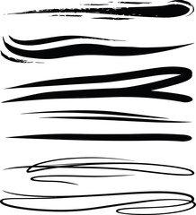 Collection of curved lines for doodles