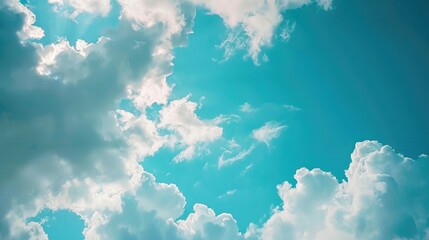 Fototapeta premium Sky with clouds in shades of blue