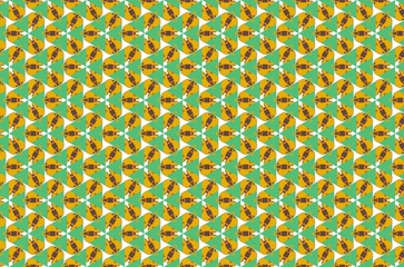 A background pattern of triangles and circles in various colors