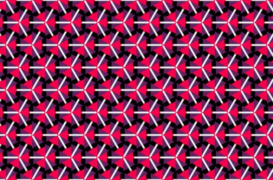 A pattern of triangles in red and purple color scheme