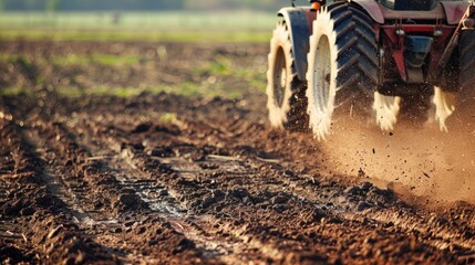 Tractor tires field powerful. Generative AI