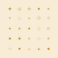 sparkling stars vector illustration