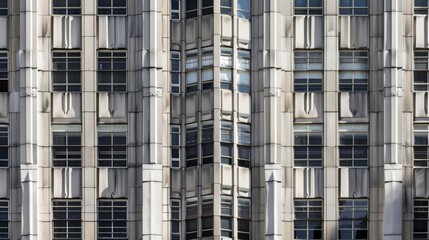 Geometric Facade of a Modern Building