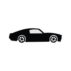 Modern car minimalistic illustration car logo icon set on black background