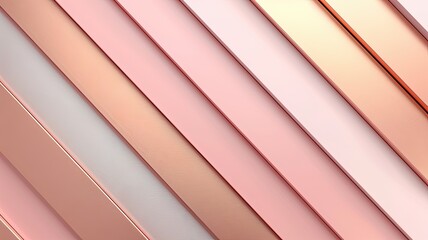 Fototapeta premium Pattern of metallic stripes, rose gold and platinum, luxurious and elegant