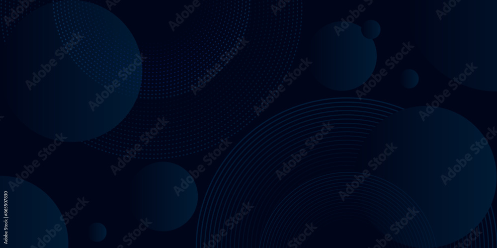 Poster abstract blue background with circles. blue abstract background with spiral circle lines, technology
