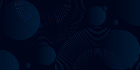 abstract blue background with circles. Blue abstract background with spiral circle lines, technology futuristic template. Vector illustration. Abstract background design. 