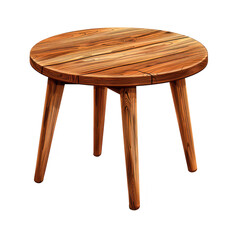 High-quality wooden round table with a polished surface and sturdy legs, perfect for home or office decor.
