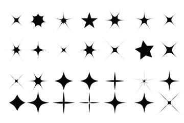 Stars set. Rating Star vector. Modern simple stars collection. Vector illustration.