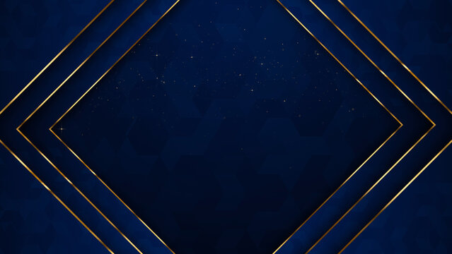 Golden frame border particles gold bokeh event awards trailer titles cinematic concert openers luxury presentation background