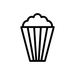 Pop corn icon with simple and modern design