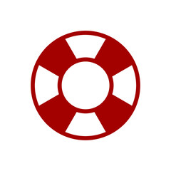 Red buoy icon with simple and modern design