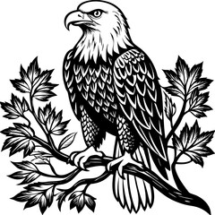 bald-eagle-sitting-on-a-tree-branch
