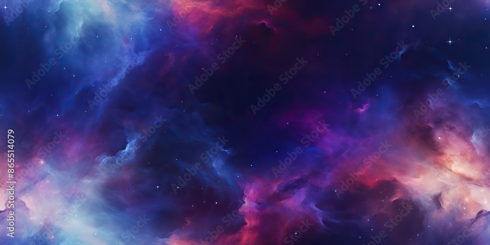 Wall mural ai generated. ai generative. color bright abstract space cosmic galaxy universe background with many