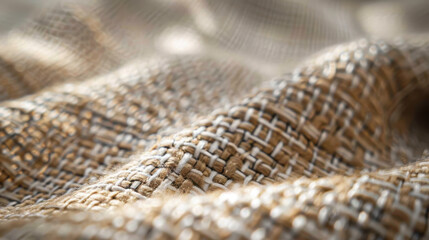 Obraz premium A close-up of detailed woven patterns on a piece of fabric, emphasizing the texture and craftsmanship