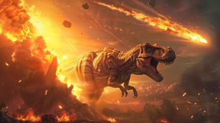 asteroid explosion extinct dinosaurs © Jang