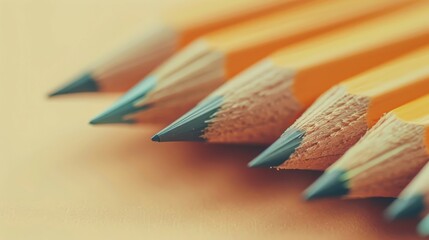 Closeup of Yellow Pencils