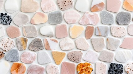 Fototapeta premium Terrazzo background, tiny fragments, delicate 