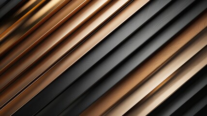 Obraz premium Pattern of metallic stripes, gold and bronze, rich and elegant