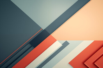 Abstract background vector of linear minimal geometric in retro color style,