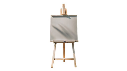 white canvas on a wood stand isolated transparent illustration