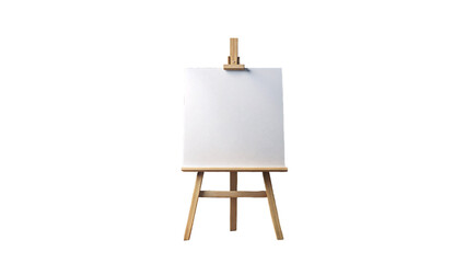 white canvas on a wood stand isolated transparent illustration