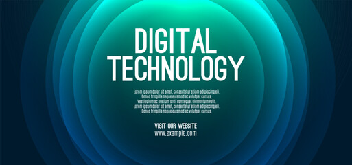 Digital technology banner blue green background concept, cyber technology light effect, abstract tech, innovation future data, internet network, Ai big data, lines dots connection, illustration vector