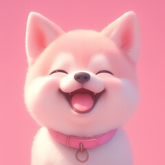 Cute dog creative illustration. Animal dog concept poster. Puppy dog logo for t-shirt badge. Creative graphic design. Digital artistic raster bitmap illustration. Graphic design art. AI artwork.	