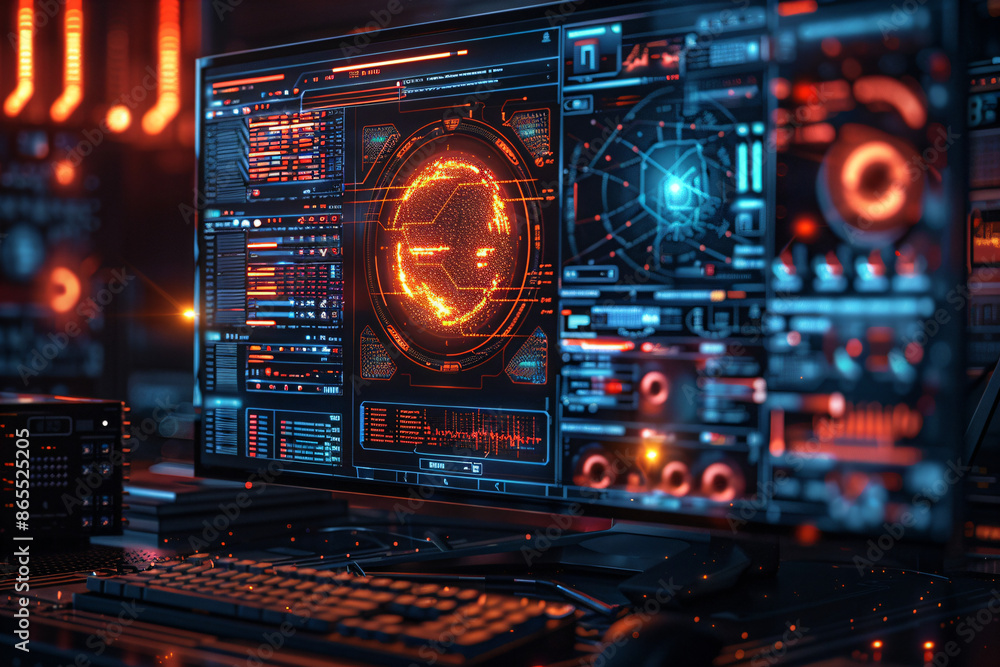 Poster quantum cryptographic display on computer screen