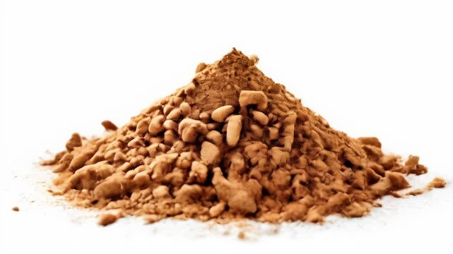  A mound of brown soil with small rocks
