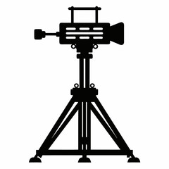 Camera stand vector silhouette