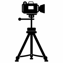 Camera stand vector silhouette