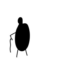 Human silhouettes, architectural sketches of people in many actions. vector illustration isolated on white background