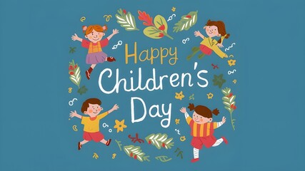 Imaginative Salutations: Joyful Children's Day Drawing