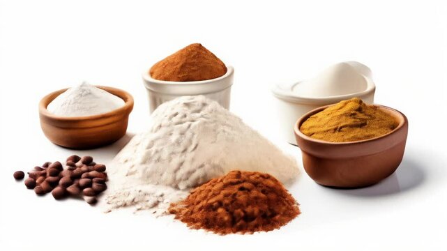  Aromatic spices in ceramic bowls ready for culinary magic