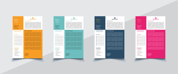 Corporate letterhead template design for all kinds of uses