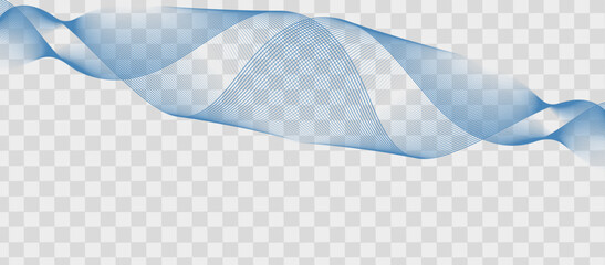 Abstract background with glowing wave. Blue gradient flowing wave lines. Modern wave lines. Shiny moving lines design element. Technology concept. Vector illustration on wave lines background
