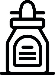 Simple nasal spray bottle icon representing relief from nasal congestion