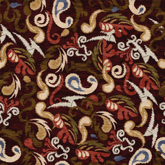 abstract seamless motif fabric patterns, abstract ikat, carpet, fabric, batik	
