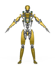 apocalypse cyborg in a pose