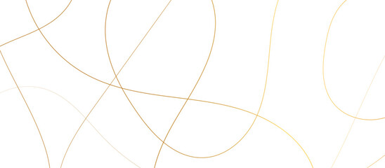 Abstract background golden strokes curved lines digital art simple threads on blank background 