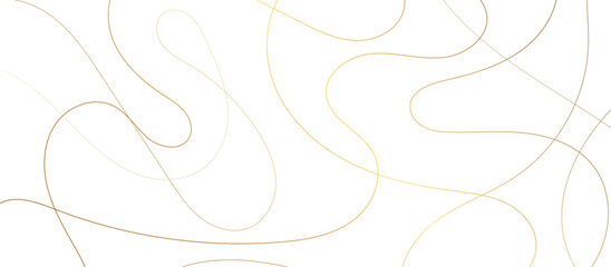 Abstract background golden strokes curved lines digital art simple threads on blank background 