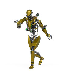 apocalypse cyborg is walking very slow