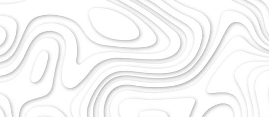 White topography 3d layers papercut design dropshadowed abstract contour map texture 3d design