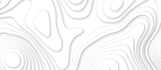 White topography 3d layers papercut design dropshadowed abstract contour map texture 3d design