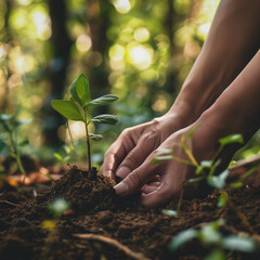 plant in hands
