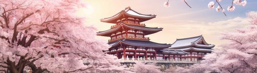 Naklejka premium Traditional Japanese temple 