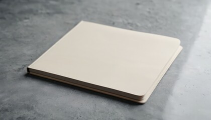 Fototapeta premium A top view of an open notebook with empty pages, inviting creativity and ideas