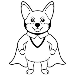 Corgi dog breed coloring page